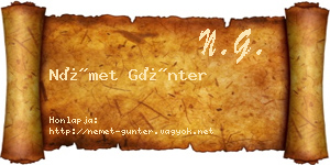 Német Günter névjegykártya